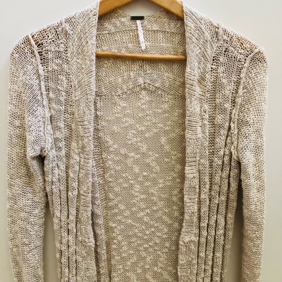 Free People Maxi Cardigan Sweater Oatmeal Free Spirit XS - Picture 7 of 11